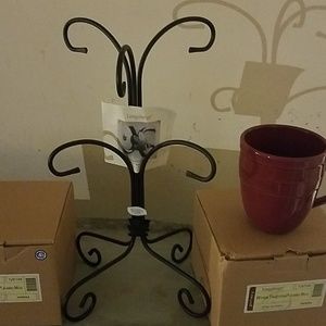 2 longaberger jumbo mug with rack